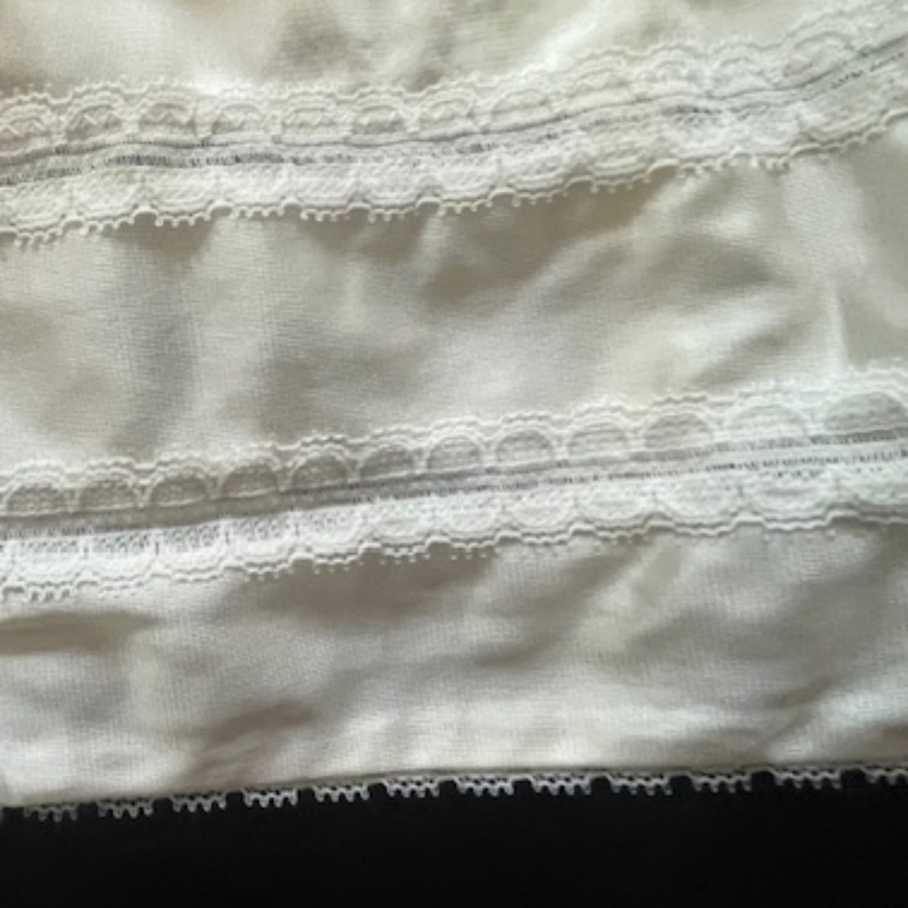 Vtg JCPenney Ivory Calf-Length Slip Sz L/XL Retro 50's Pin-Up Rockabilly - Picture 6 of 11